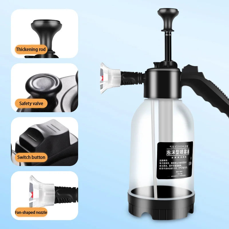 High Pressure Car Wash Foam Spray Tool Handheld Foam Cannon for CarCleaning Liquid Soap Pot Easy Vehicle Wash Exterior Detailing