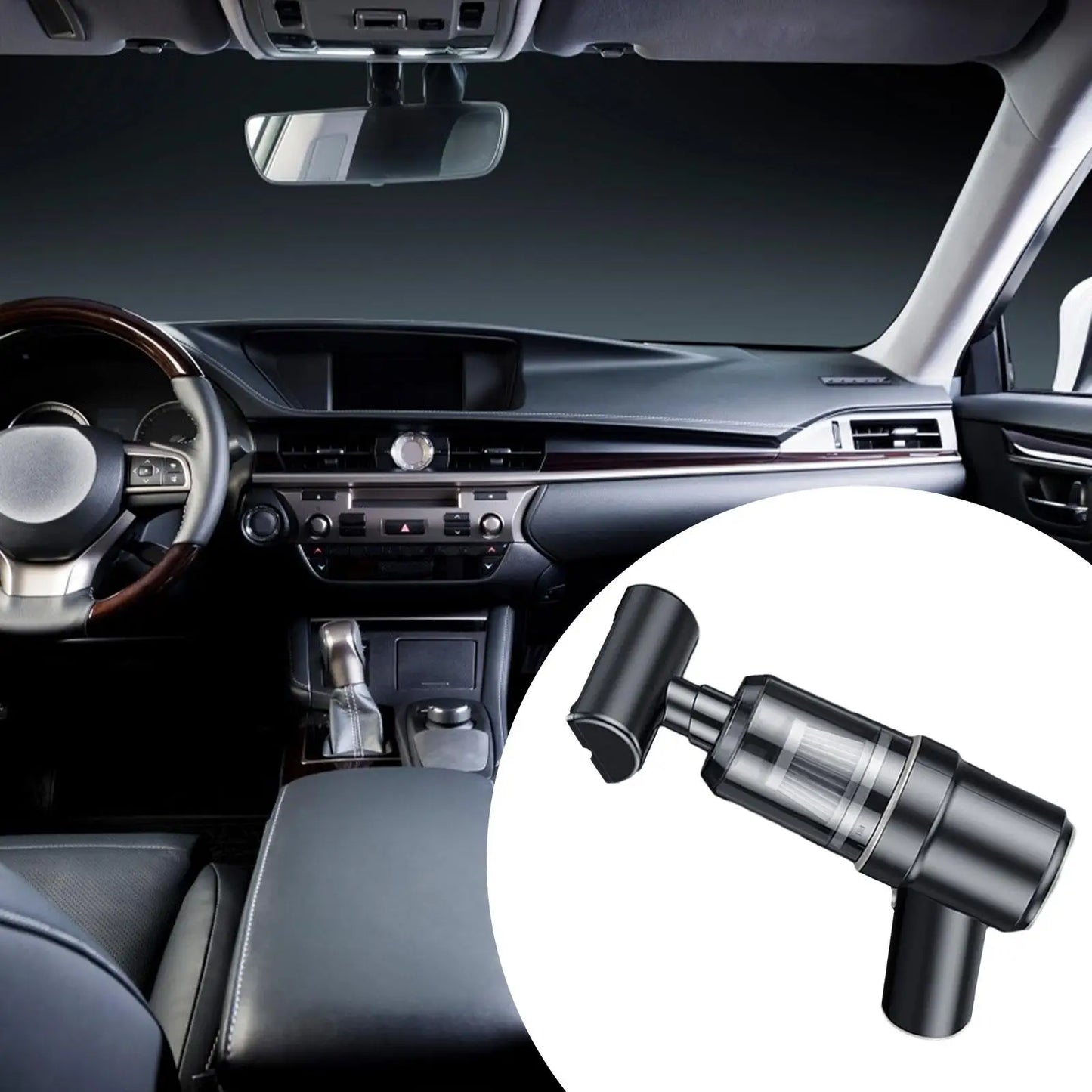 Handheld Car Vacuum Cleaner Cordless Dust Collector 7x6inch 8000PA Suction Power for Cleaning Desks, Keyboards, Bookshelves