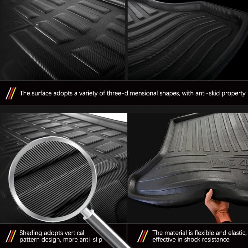 Car Rear Trunk Mat for Toyota RAV4 2008 RAV 4 XA30 30 2006~2012 2007 Accessories Floor Tray Liner Cargo Boot Carpet Auto Mud Mat