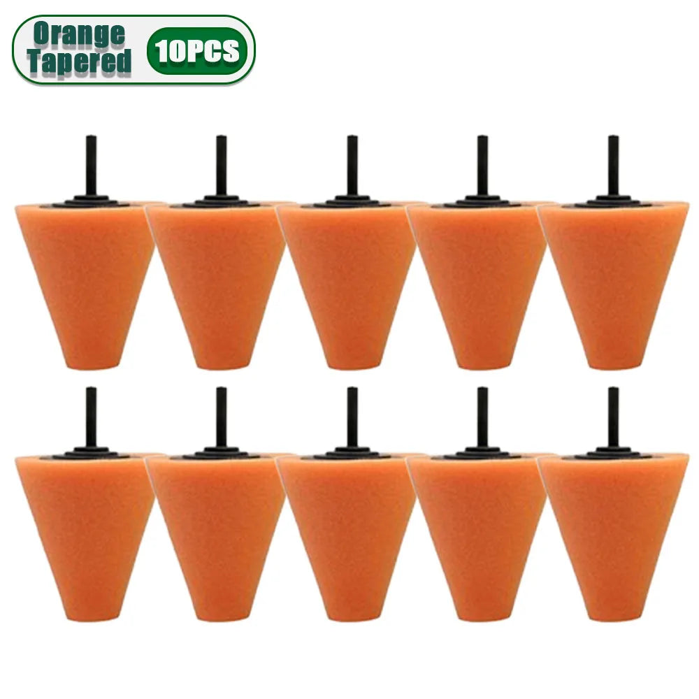 1-10PCS Car Hub Polishing Sponge Grinding Head Conical Sponge Wheel Metal Plastic Grinding Tool Auto Rim Cleaning Accessories