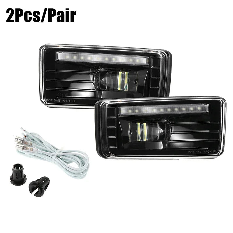 2Pcs/Pair Car LED Fog Lights For Chevy Silverado 2007-2015/ Avalanche 2007-2013/ Suburban 2007-2014 GMC Bumper Driving Fog Lamps