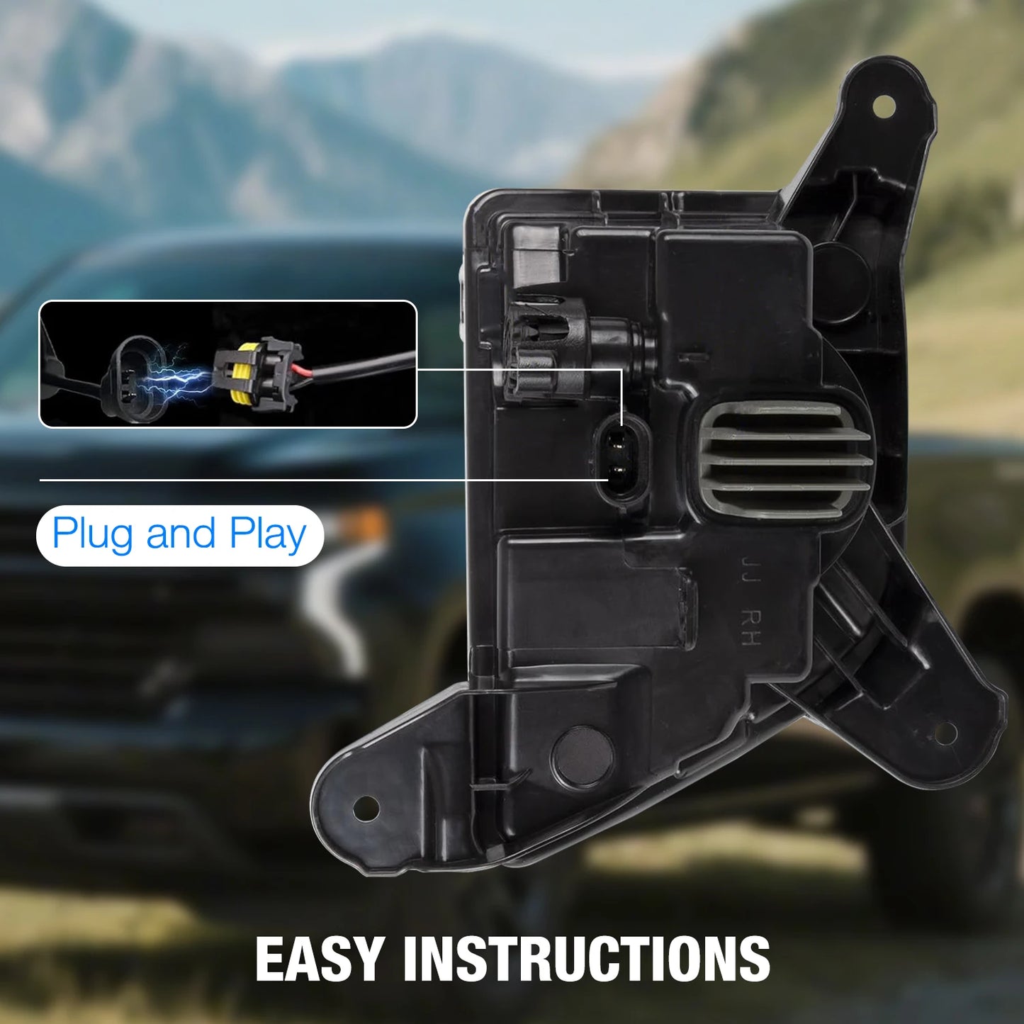 For Chevrolet Silverado 2019 2020 2021 Fog Light Led Daytime Running Lamp DRL Daylights Front Bumper Wateproof DLAA Chevy