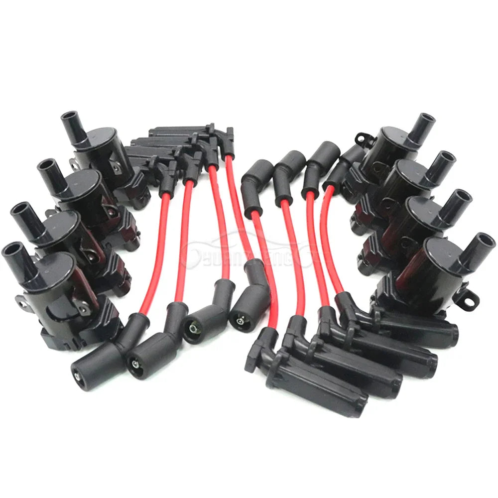 10457730 9748RR Ignition Coils & Spark Plug Wires Pack For Chevy Silverado Express Tahoe SSR GMC Sierra Hummer H2 4.8L 5.3L 6.0L