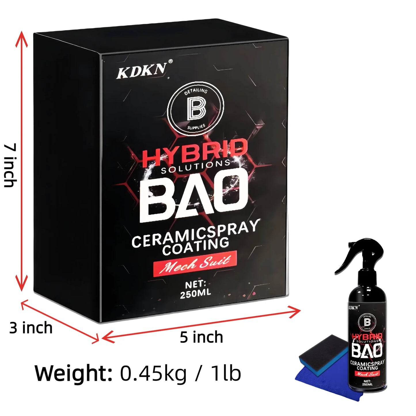 Ceramic Coating Top Coat for Cars Quick Car Wax Polish Spray Waterless Wash & Wax Hydrophobic Polish & Polymer Paint Sealant