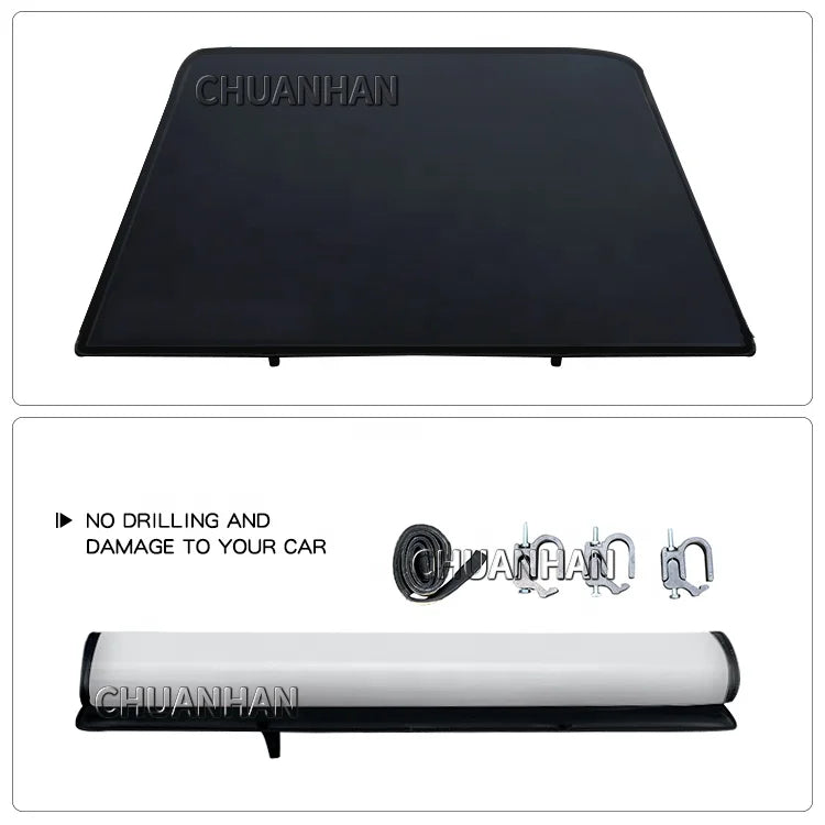 Retractable Rolling up Tonneau Cover Soft Truck Bed Cover for Mazda BT50 MAXUS T60 T70 Colorado Chevy Low Profile Roll Design