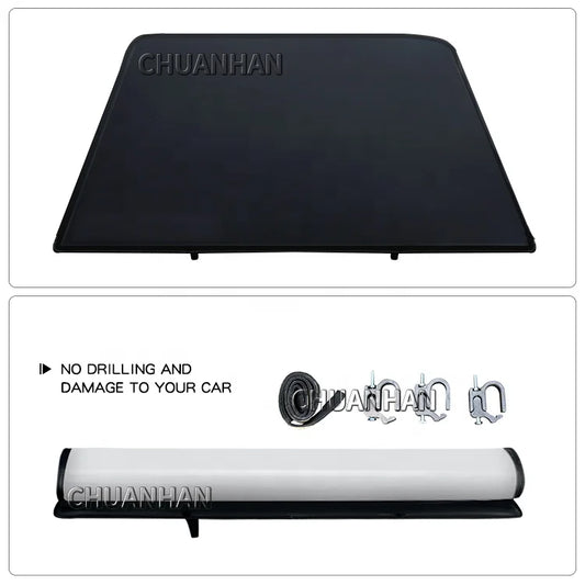 Retractable Rolling up Tonneau Cover Soft Truck Bed Cover for Mazda BT50 MAXUS T60 T70 Colorado Chevy Low Profile Roll Design