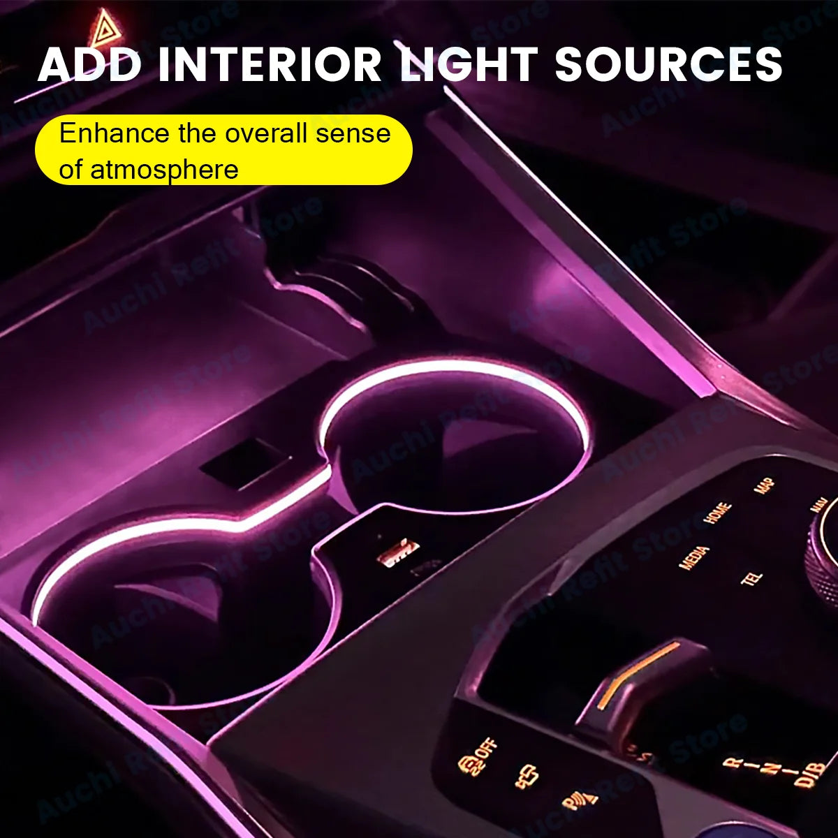 11 Colours LED Cup Holder Lamp For BMW 2/3/4 Series i3 i4 G20 G23 G26 G80 G82 G42 M240i Car Cup Frame Decoration Ambient Light