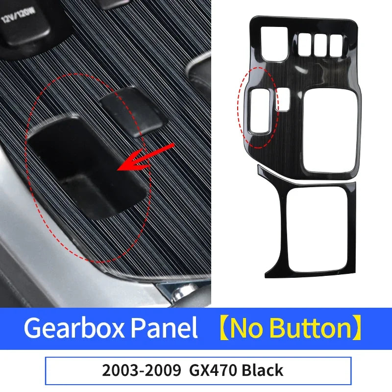 for Lexus 470 GX470 2003-2009 2008 2007 2006 2005 2004 Upgrades Interior Decoration Accessories Stainless Steel Gearbox Cover