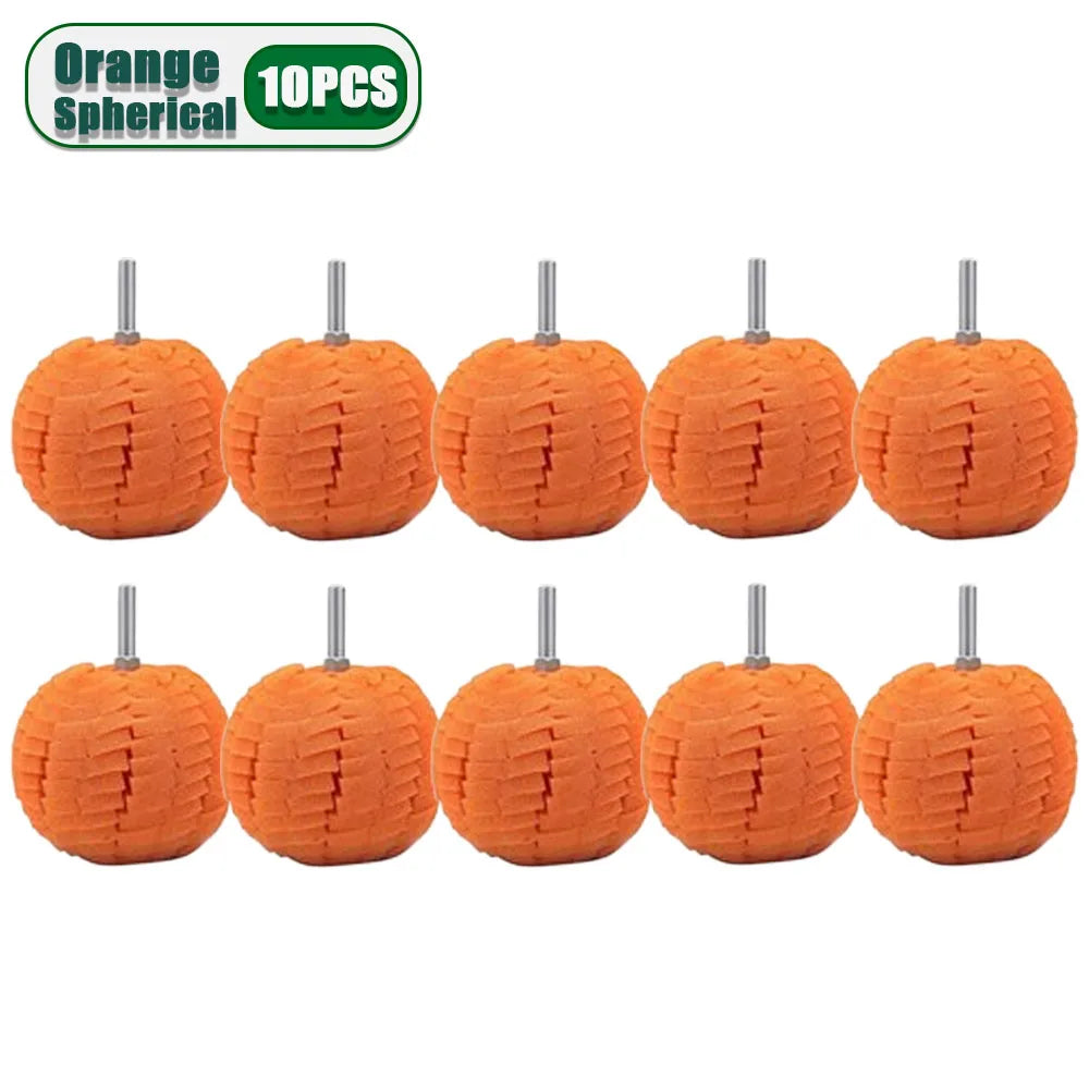 1-10PCS Car Hub Polishing Sponge Grinding Head Conical Sponge Wheel Metal Plastic Grinding Tool Auto Rim Cleaning Accessories