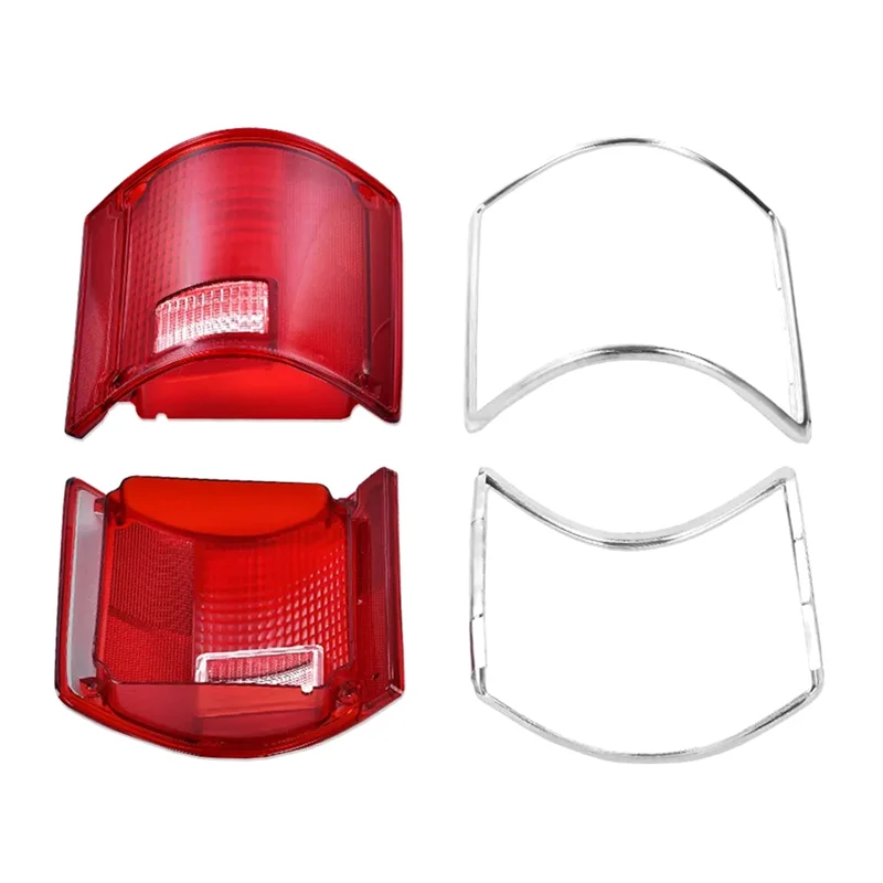 Lasting For Chevy C10 K20 GMC Sierra 1973-91 1Pair Car Tail Lights Tail Lamps With Chrome Bezel GM2801122, GM2800122