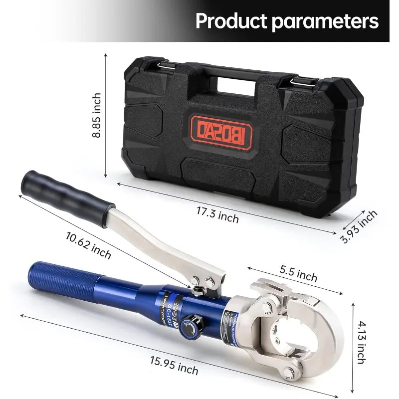 IBOSAD Copper Tube Fittings Hydraulic Pipe Crimping Tool With 1/2",3/4" And 1" Jaw Copper Pipe Press Crimper Pressing Pliers, Wi