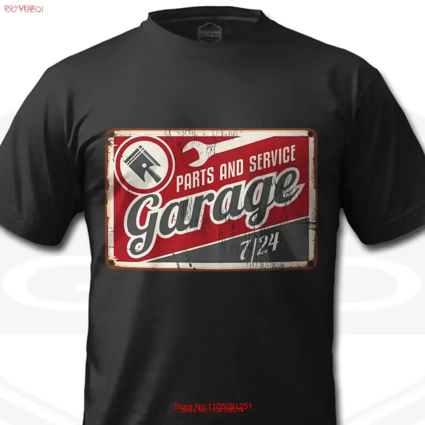 Men's Vintage Gas Station Sign 4 Funny Car Guy T Shirt vintage Washed designer clothes Unisex streetwear homme Stretched