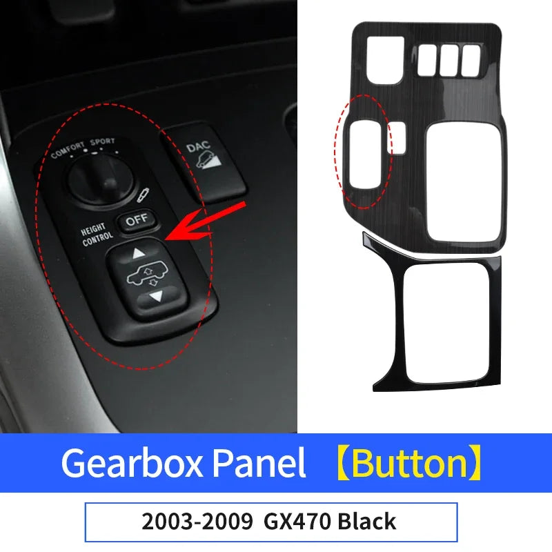 for Lexus 470 GX470 2003-2009 2008 2007 2006 2005 2004 Upgrades Interior Decoration Accessories Stainless Steel Gearbox Cover