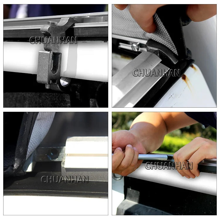 Retractable Rolling up Tonneau Cover Soft Truck Bed Cover for Mazda BT50 MAXUS T60 T70 Colorado Chevy Low Profile Roll Design