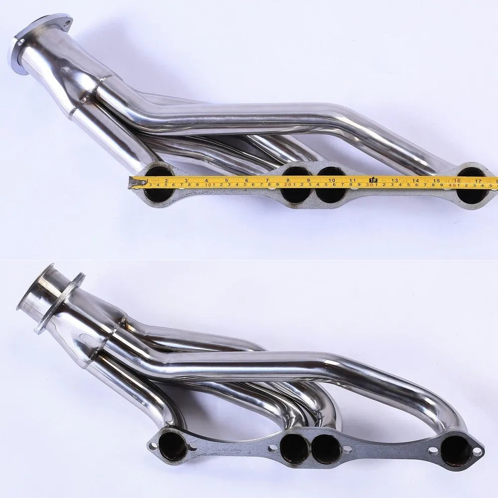 For Chevy 265-400 V8 Small Block SBC Stainless Steel Shorty Manifold Header