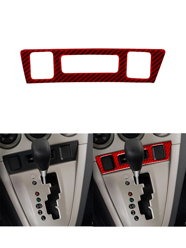 Carbon Fiber Interior Red Stickers For Toyota Matrix 2009 2010 2011 2012 2013 2014 Pontiac Vibe 2009 2010 Interior Accessories