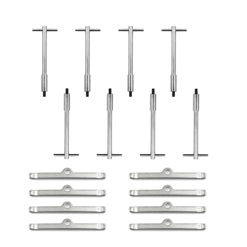 NEW-Tall T-Bar Valve Cover Hold Down Kit For SB Chevy Chrome SBC 283 327 350 Bolts Tabs Valve Cover T-Bar Set