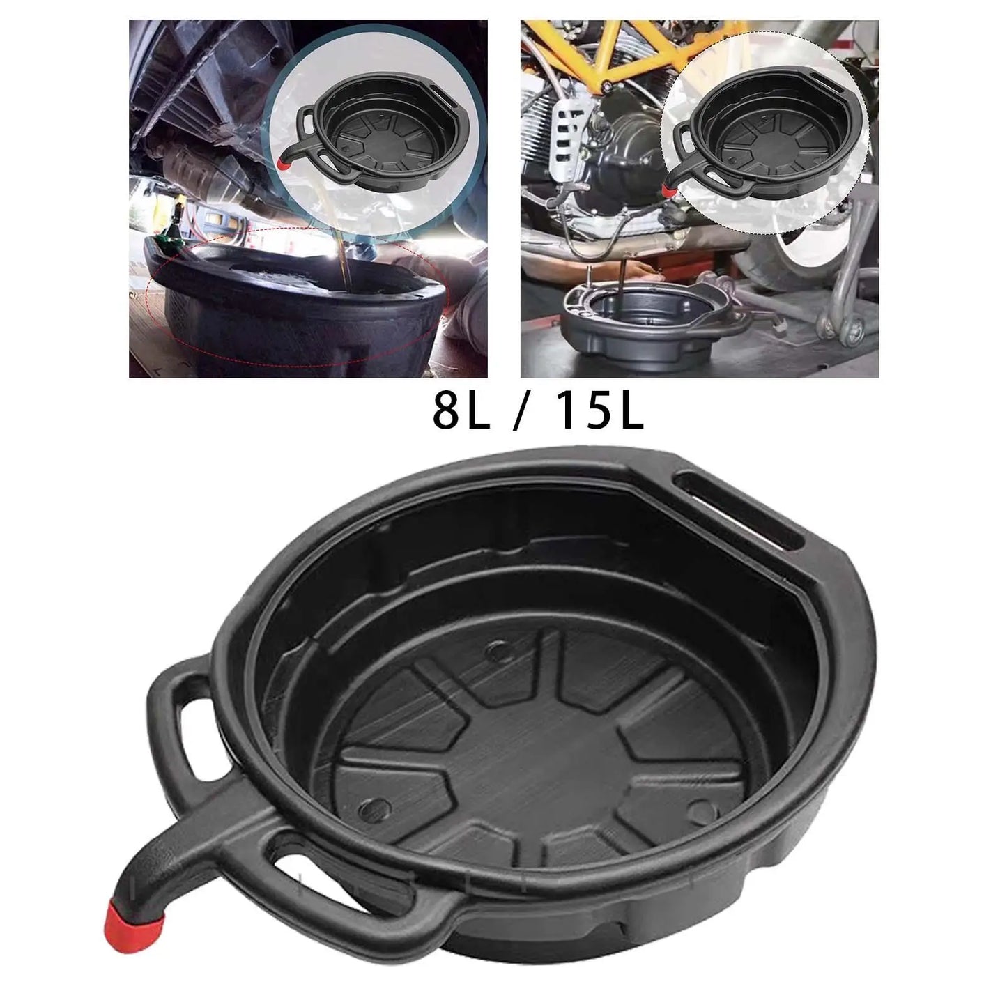 6L-15L Oil Drain Pan Pan Tool Prevents Spills Accessories Waste Storage Car Oil Change Cleaning Anti Freeze Oil Storage Pan Tray