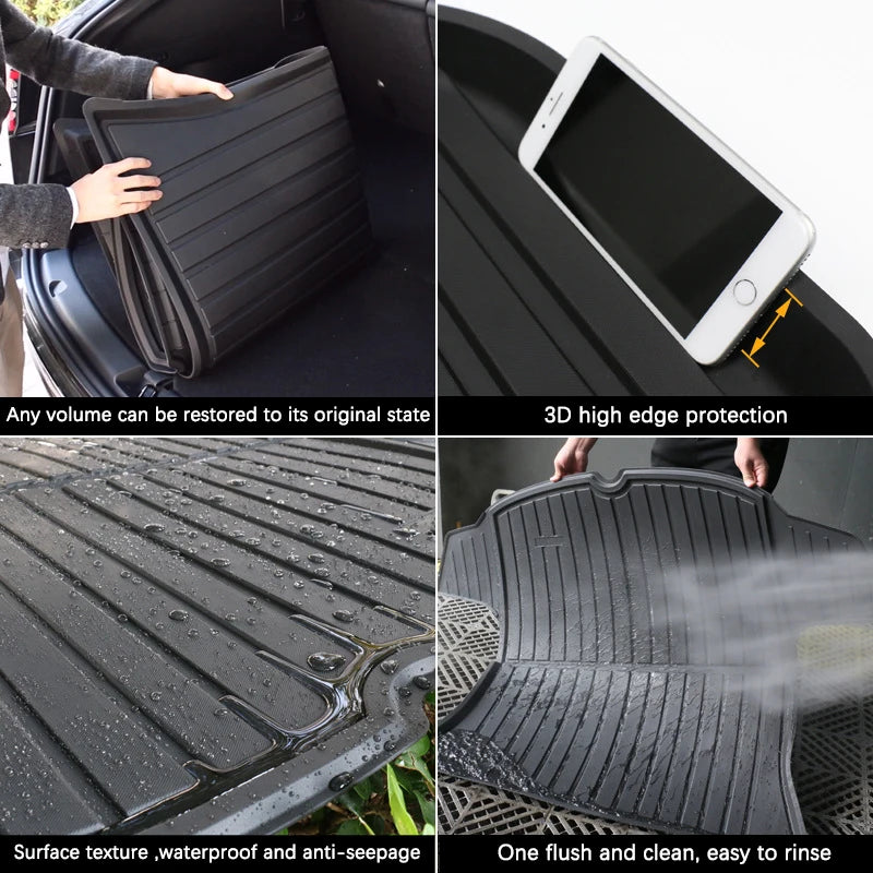Car Rear Trunk Mat for Toyota RAV4 2008 RAV 4 XA30 30 2006~2012 2007 Accessories Floor Tray Liner Cargo Boot Carpet Auto Mud Mat