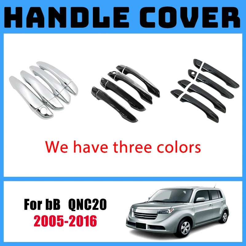 Car Door Handle Cover For Toyota bB 2006 QNC20 2005-2016 Daihatsu Coo Accessories Materia Subaru Dex Sticker 2008 Carbon Fiber