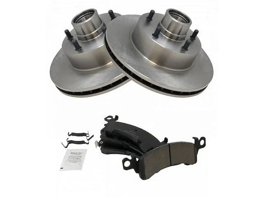 Front Brake Pad and Rotor Kit - Compatible with 1979 - 1990 Chevy Caprice Sedan 1980 1981 1982 1983 1984 1985 1986 1987 1988 198