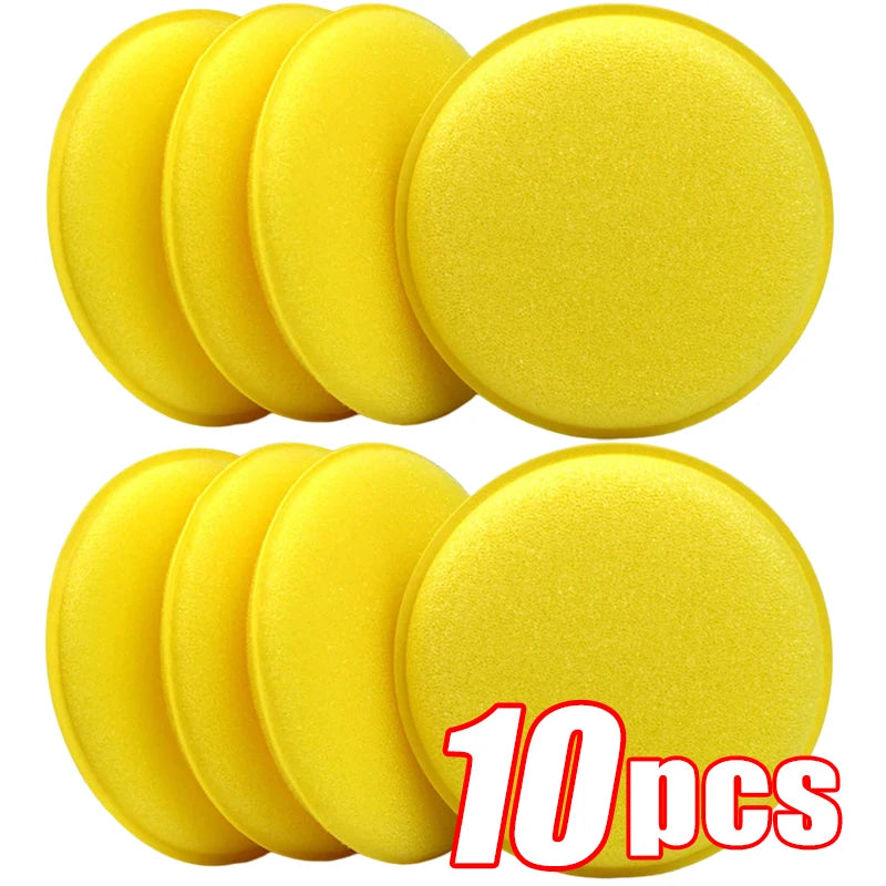5/30Pcs Car Waxing Polish Wax Foam Sponge Applicator Pads 10CM Yellow Cleaning Sponge Clean Washer Washing Tool Car Cleaning