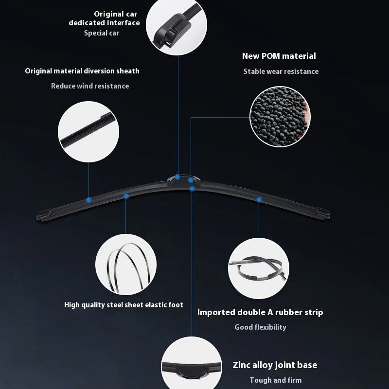 Car Wiper Blade Blades For Ford Ranger 2015-2018 24"+16" Windshield Windscreen Clean Rubber Silicon Cars Wipers Accessories