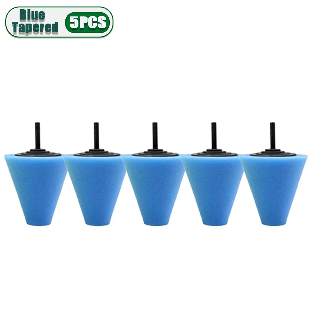 1-10PCS Car Hub Polishing Sponge Grinding Head Conical Sponge Wheel Metal Plastic Grinding Tool Auto Rim Cleaning Accessories