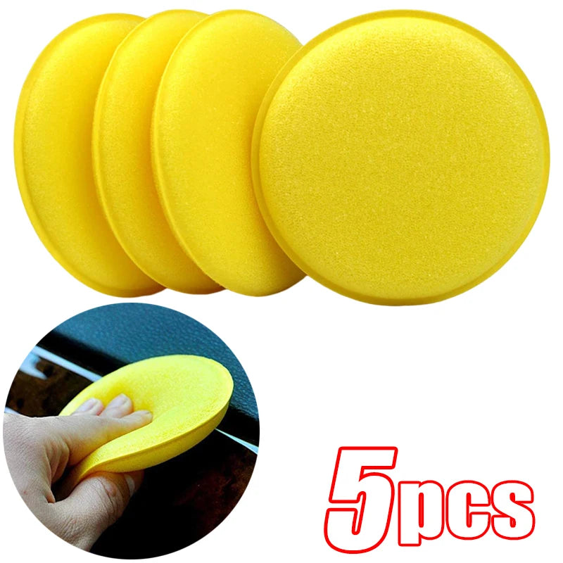 5/30Pcs Car Waxing Polish Wax Foam Sponge Applicator Pads 10CM Yellow Cleaning Sponge Clean Washer Washing Tool Car Cleaning
