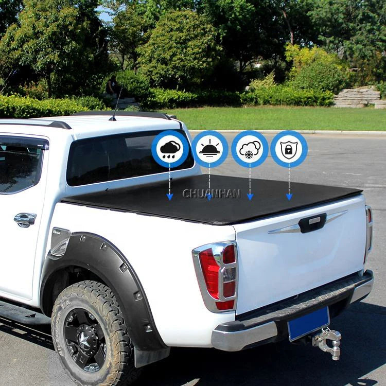 Retractable Rolling up Tonneau Cover Soft Truck Bed Cover for Mazda BT50 MAXUS T60 T70 Colorado Chevy Low Profile Roll Design