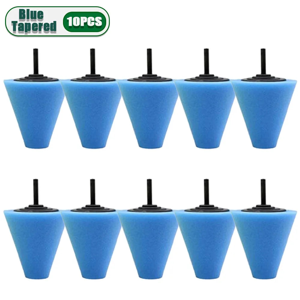 1-10PCS Car Hub Polishing Sponge Grinding Head Conical Sponge Wheel Metal Plastic Grinding Tool Auto Rim Cleaning Accessories