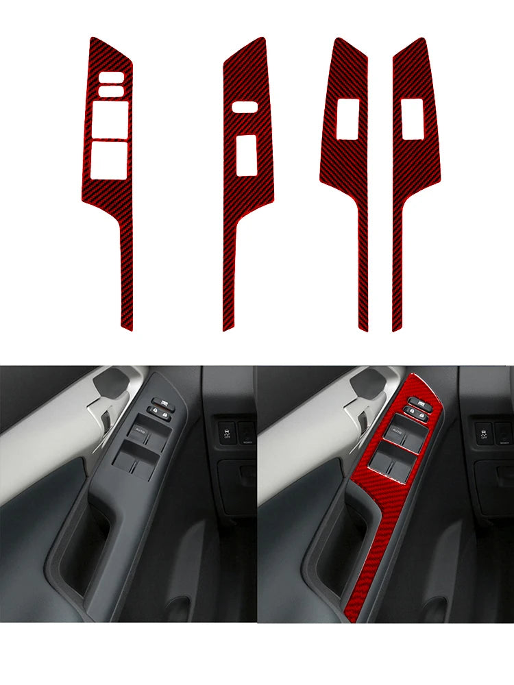 Carbon Fiber Interior Red Stickers For Toyota Matrix 2009 2010 2011 2012 2013 2014 Pontiac Vibe 2009 2010 Interior Accessories