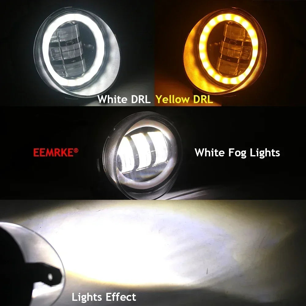 LED Fog Lights with Lens Car PTF 30W for Toyota Mark X X130 2009 2010 2011 2012 2013 2014 Angel Eyes DRL Daytime Running Lamp