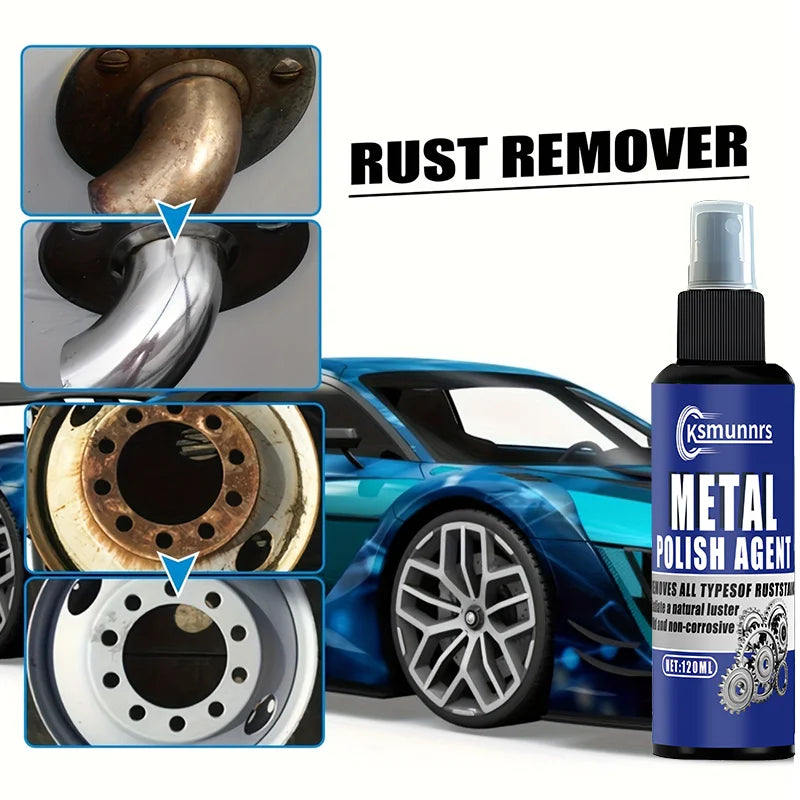 Motorcycle cleaner  Multifunctional Rust Remover And Cleaner, for Metal Restoration, Car Wheels, And Nut Rust Cleaning And Towel