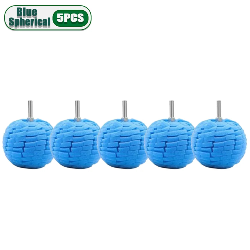 1-10PCS Car Hub Polishing Sponge Grinding Head Conical Sponge Wheel Metal Plastic Grinding Tool Auto Rim Cleaning Accessories