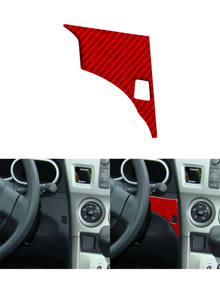 Carbon Fiber Interior Red Stickers For Toyota Matrix 2009 2010 2011 2012 2013 2014 Pontiac Vibe 2009 2010 Interior Accessories