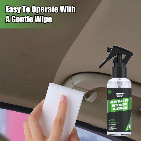 Automobile interior cleaner; waterless multifunctional car dashboard ceiling cleaner; leather flannel; woven fabric; cleaning