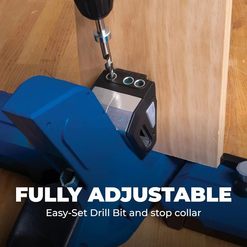 POPULAR Tool KPHJ720PRO Pocket-Hole Jig 720PRO - Easy Clamping & Adjusting - Includes Durable Kreg Pocket-Hole Screws