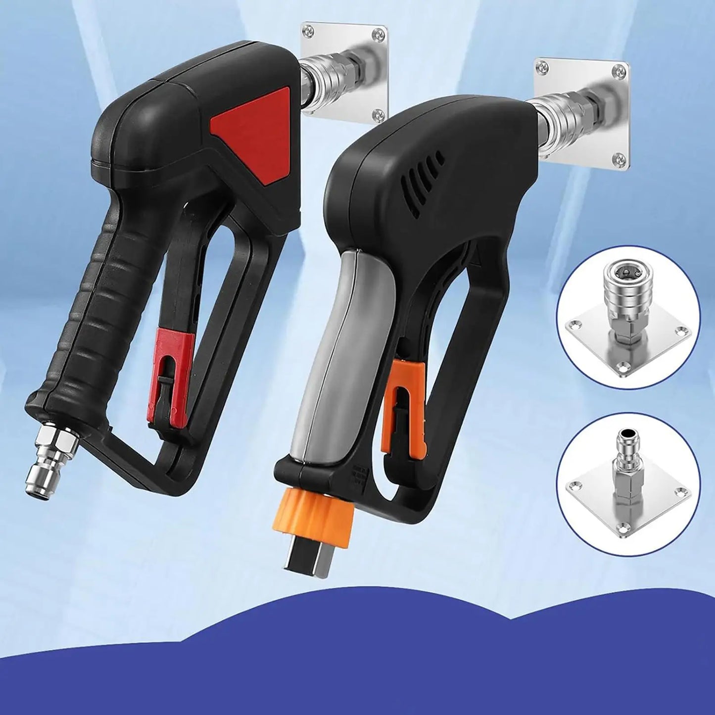 Pressure Washer Wand Holder Quick Connect Foam Cannon Rack Wall Mounted Pressure Washer Bracket For Home Garage Car Wash Station