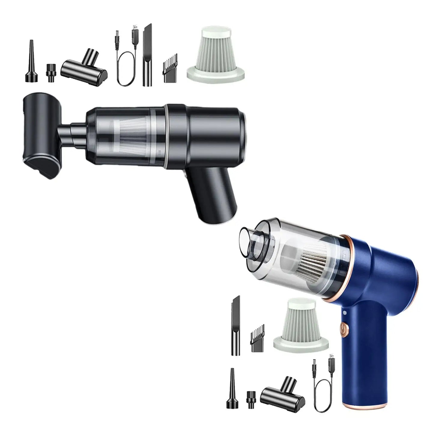 Handheld Car Vacuum Cleaner Cordless Dust Collector 7x6inch 8000PA Suction Power for Cleaning Desks, Keyboards, Bookshelves