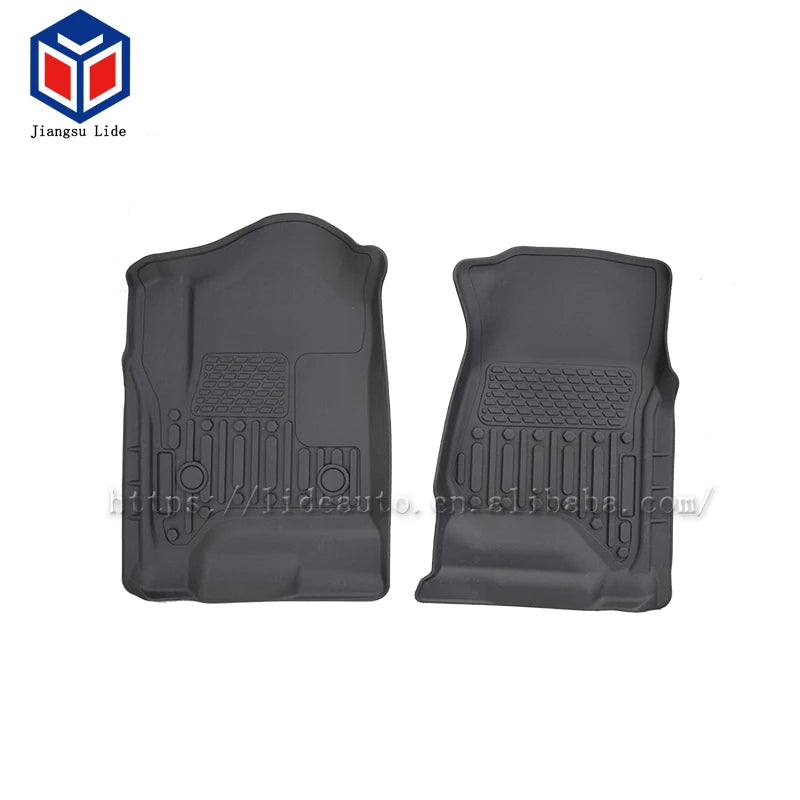 3pcs Front & Rear TPE Car Mats For 14-18 Chevy Silverado Extended Cab GMC Sierra Extended Cab