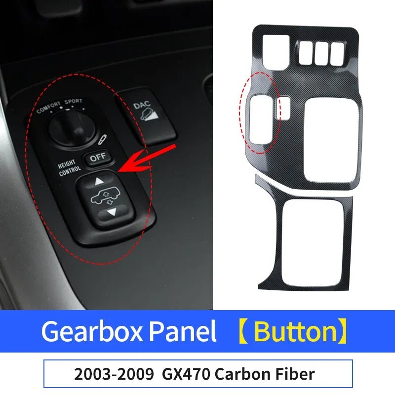 for Lexus 470 GX470 2003-2009 2008 2007 2006 2005 2004 Upgrades Interior Decoration Accessories Stainless Steel Gearbox Cover