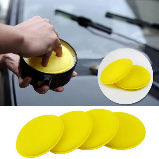 5/30Pcs Car Waxing Polish Wax Foam Sponge Applicator Pads 10CM Yellow Cleaning Sponge Clean Washer Washing Tool Car Cleaning