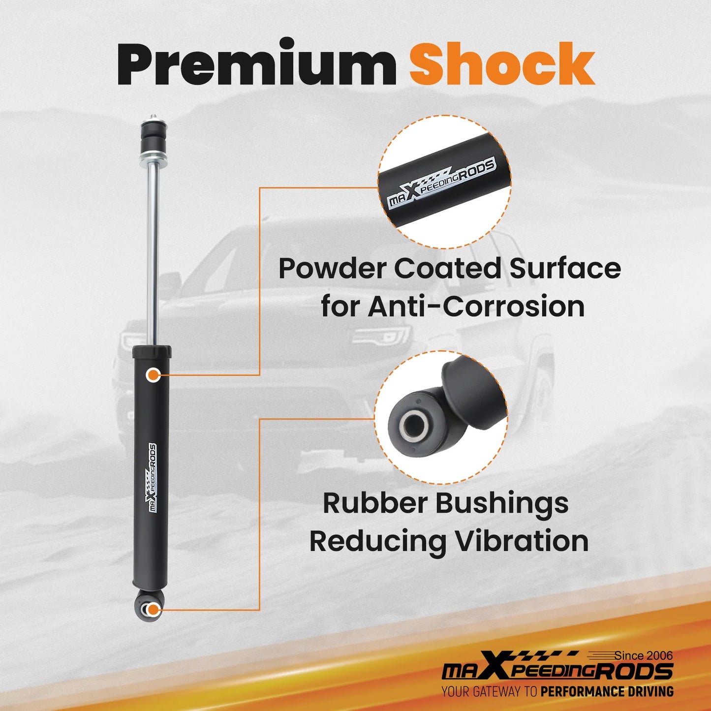 3.25" Lift Kit W/ Shocks For Jeep Wrangler JK 4-Door 2007-2018 2WD/4WD