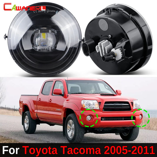 2 X 40W Truck Driver + Passenger LED Fog Light DRL Assembly White Yellow For Toyota Tacoma 2005 2006 2007 2008 2009 2010 2011