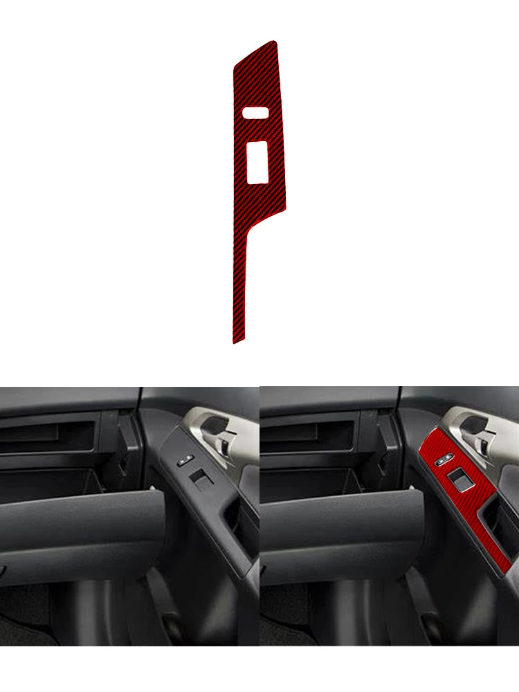 Carbon Fiber Interior Red Stickers For Toyota Matrix 2009 2010 2011 2012 2013 2014 Pontiac Vibe 2009 2010 Interior Accessories
