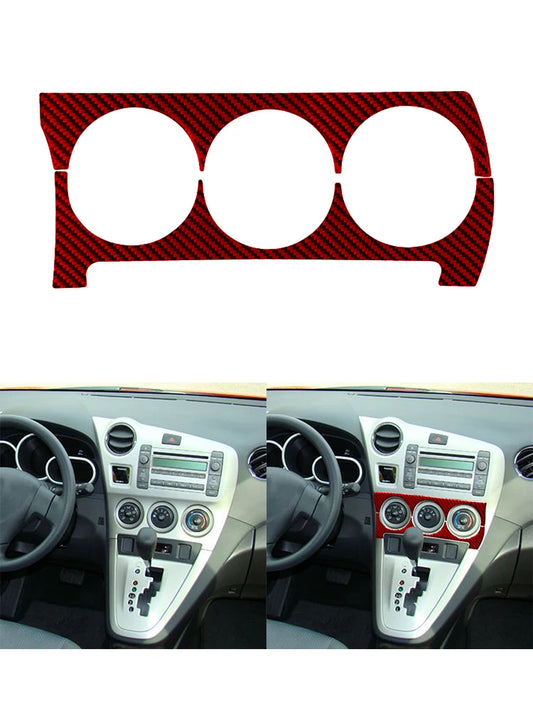 Carbon Fiber Interior Red Stickers For Toyota Matrix 2009 2010 2011 2012 2013 2014 Pontiac Vibe 2009 2010 Interior Accessories