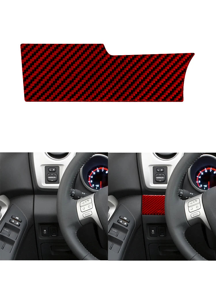 Carbon Fiber Interior Red Stickers For Toyota Matrix 2009 2010 2011 2012 2013 2014 Pontiac Vibe 2009 2010 Interior Accessories