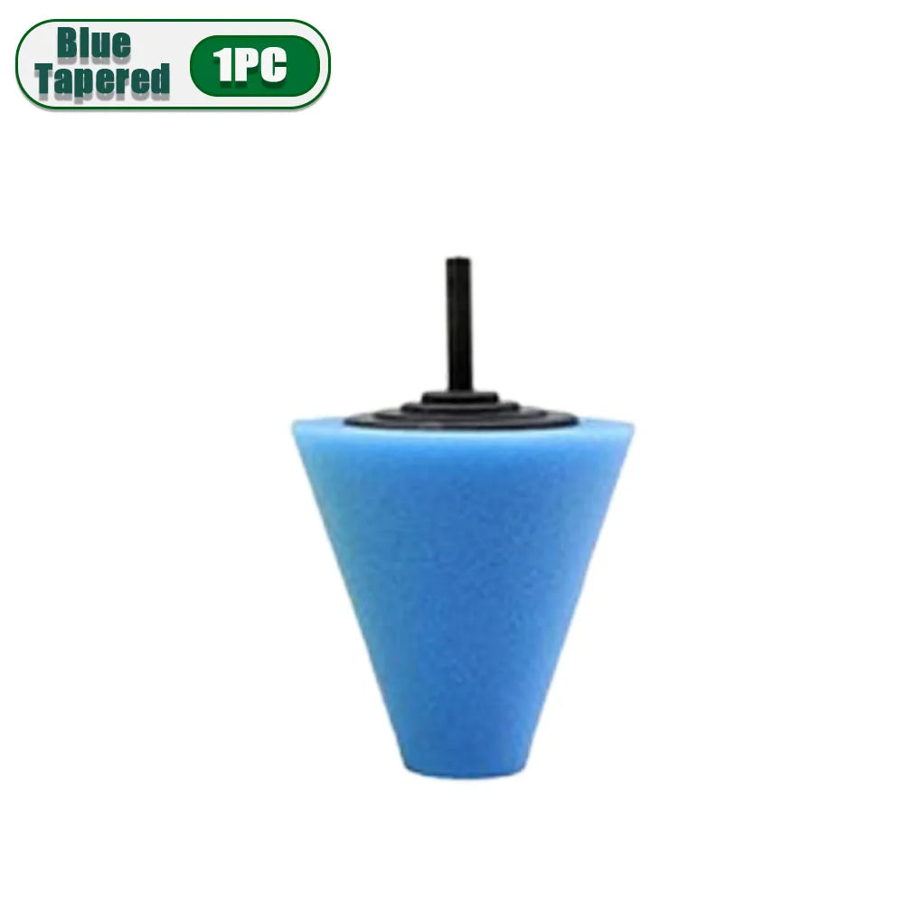 1-10PCS Car Hub Polishing Sponge Grinding Head Conical Sponge Wheel Metal Plastic Grinding Tool Auto Rim Cleaning Accessories