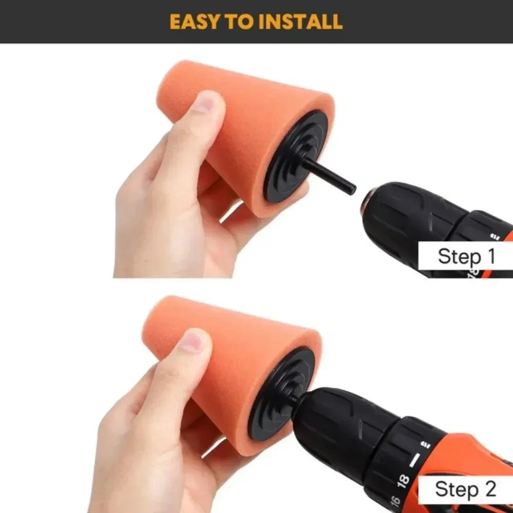 1-10PCS Car Hub Polishing Sponge Grinding Head Conical Sponge Wheel Metal Plastic Grinding Tool Auto Rim Cleaning Accessories